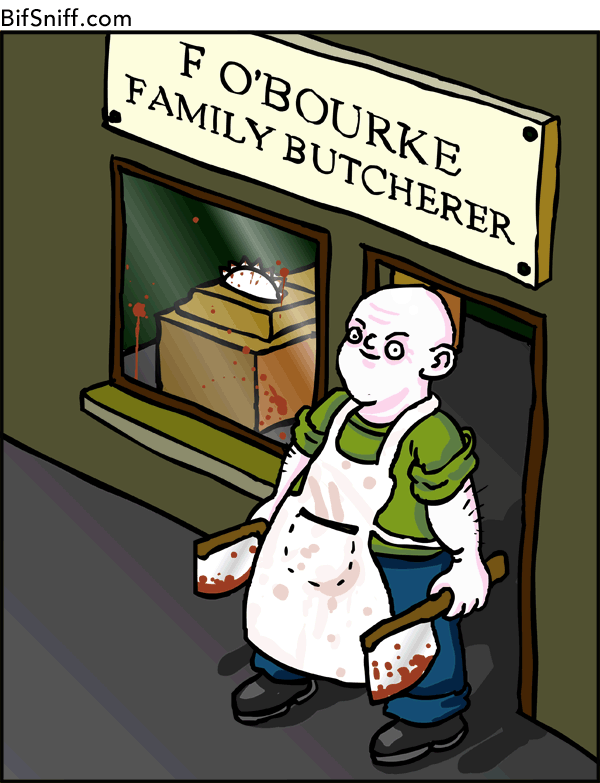F O'Bourke Family Butcherer
